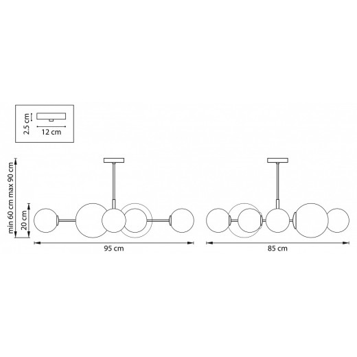 Люстра на штанге Lightstar Croco 815480