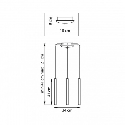 Подвесная люстра Lightstar Tubo L3T747243