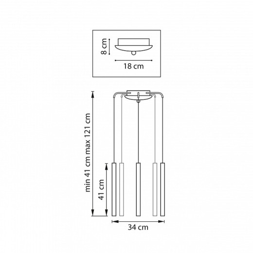 Подвесная люстра Lightstar Tubo L5T747237
