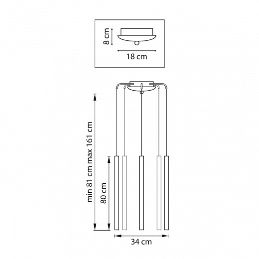 Подвесная люстра Lightstar Tubo L5T747433