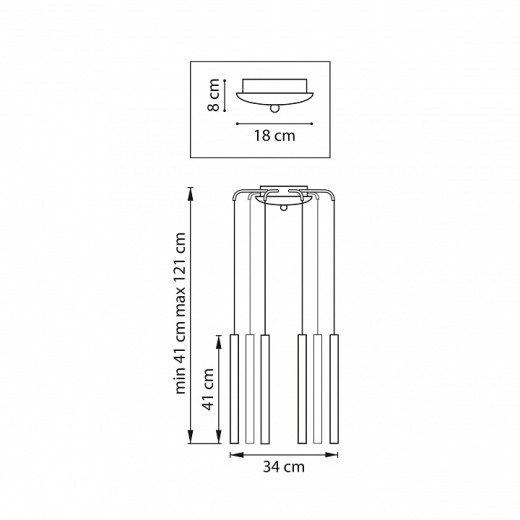 Подвесная люстра Lightstar Tubo L8T747237