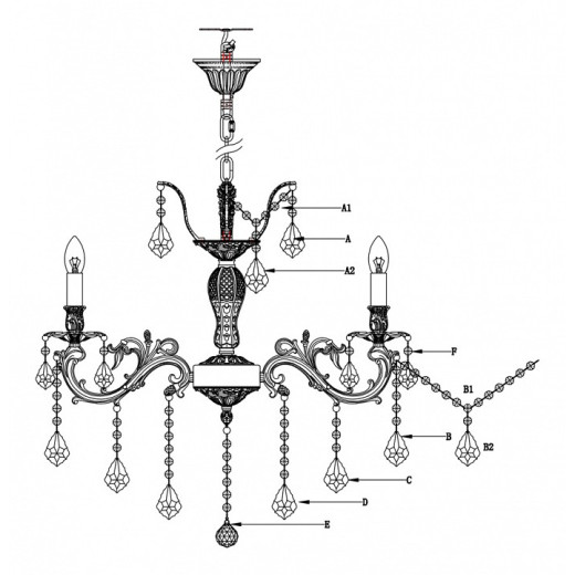 Подвесная люстра Lucia Tucci Barletta BARLETTA 122.8 coffe gold