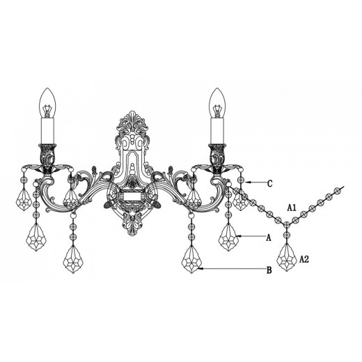 Бра Lucia Tucci Barletta BARLETTA W122.2 cream white