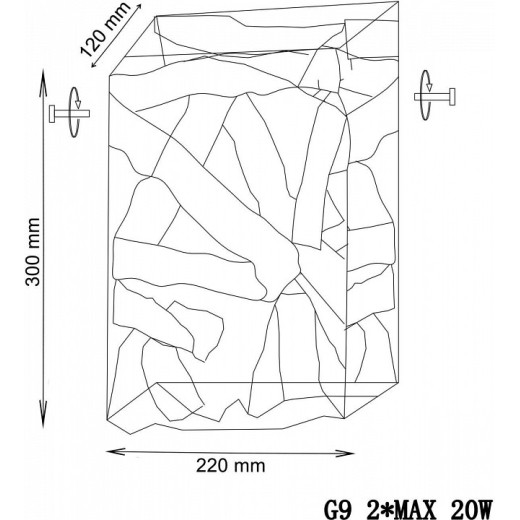 Накладной светильник Lucia Tucci Fabian 2 FABIAN W1534.2 ORO