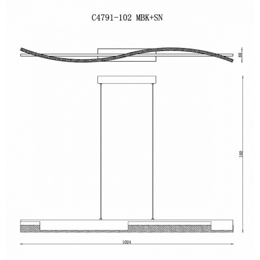 Подвесной светильник iLedex Scorpio C4791-102 MBK+BN