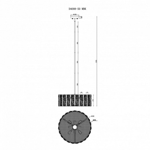Светильник на штанге iLamp Panorama D4688-50 MBK