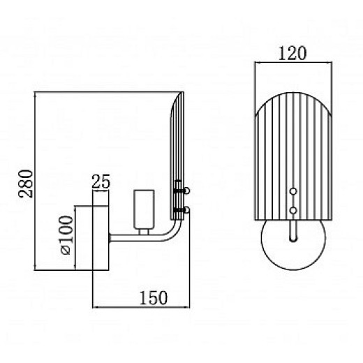 Бра iLamp Dolce W15571-1 CR+CL