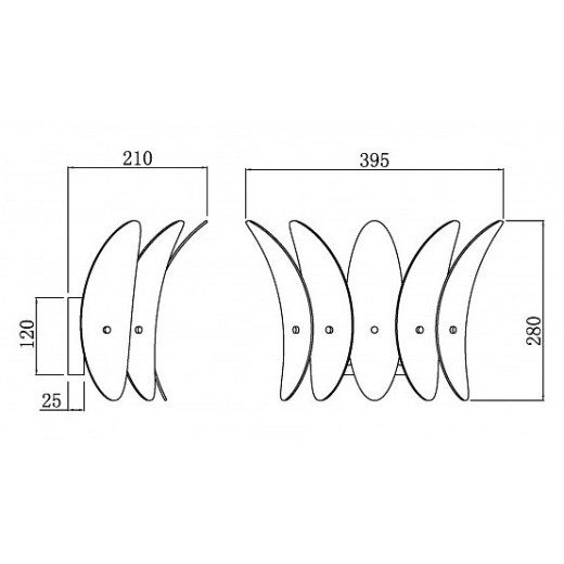 Накладной светильник iLamp Gramercy W15602-2 ANB+CL