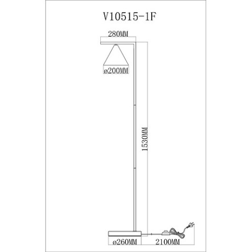 Торшер Moderli Omaha V10515-1F