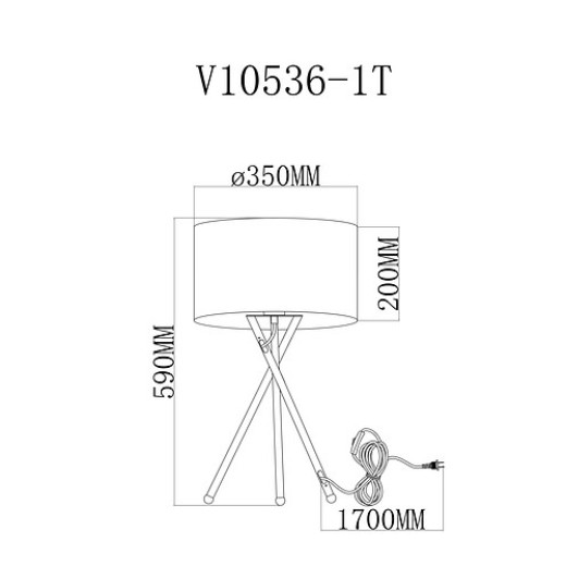 Настольная лампа декоративная Moderli Palma V10536-1T