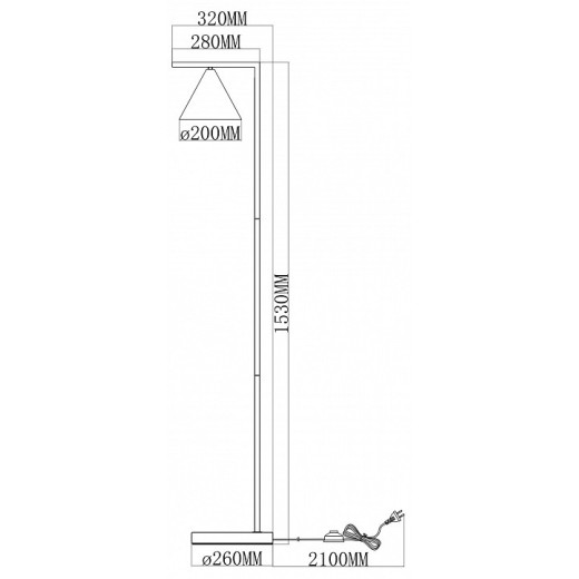 Торшер Moderli Omaha V11593-1F