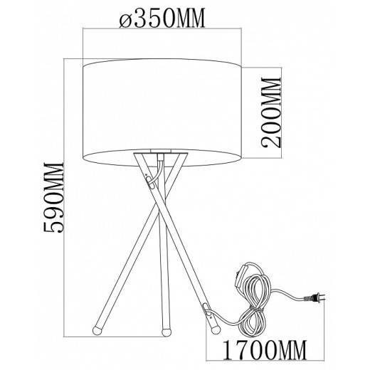 Настольная лампа декоративная Moderli Palma V11598-1T