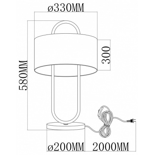 Настольная лампа декоративная Moderli Palma V11599-1T