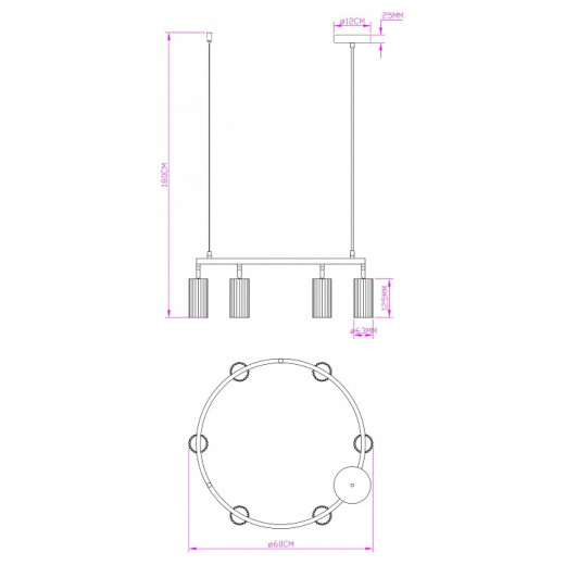 Подвесная люстра Moderli Cora V11603-6P