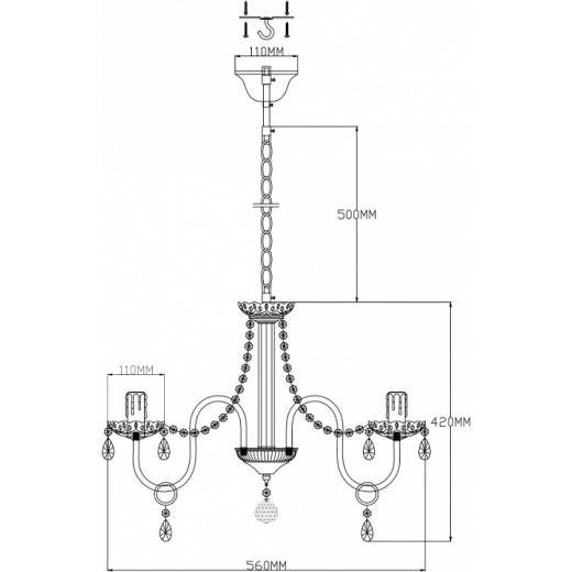Подвесная люстра Moderli Fettel V2510-5P