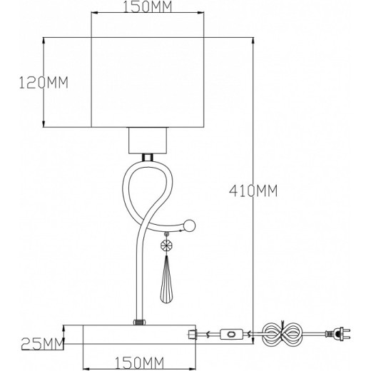 Настольная лампа декоративная Moderli Mae V2561-1T