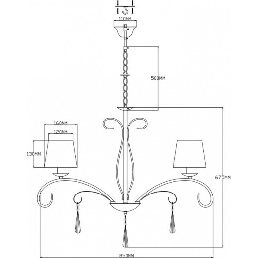 Подвесная люстра Moderli Aramco V2602-8P