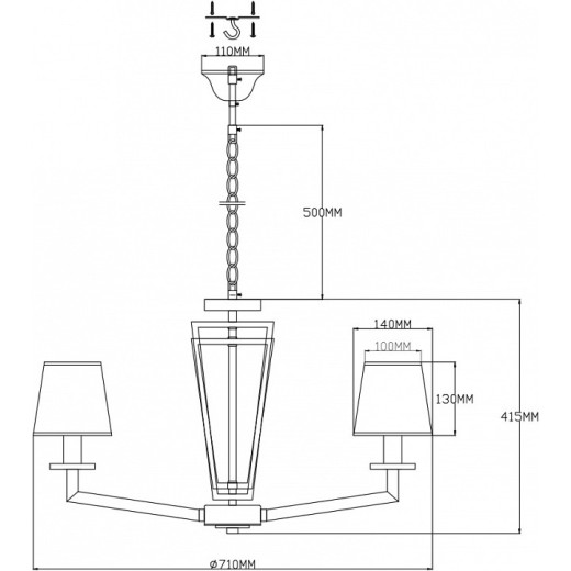 Подвесная люстра Moderli Anna V2671-6P