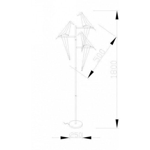 Торшер Moderli Birds V3075-3FL
