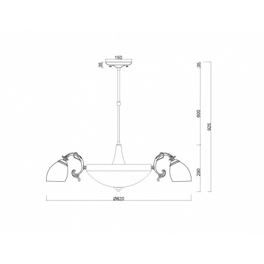 Люстра на штанге MyFar Ceiling MR1524-11C