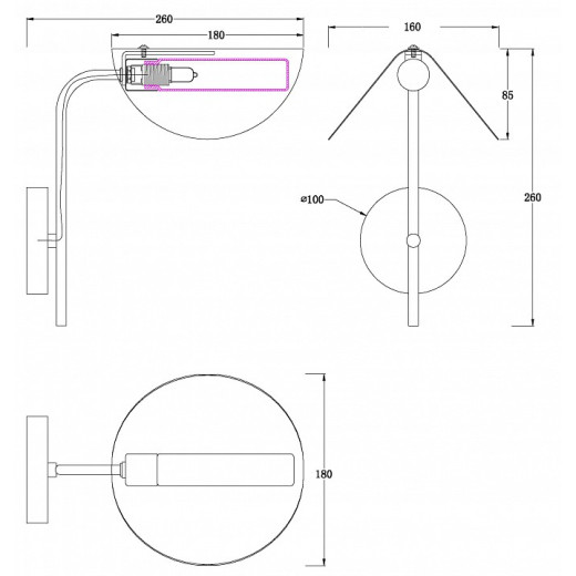 Бра MyFar Valentina MR1950-1W
