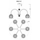 Люстра на штанге MyFar Flora MR2271-6С