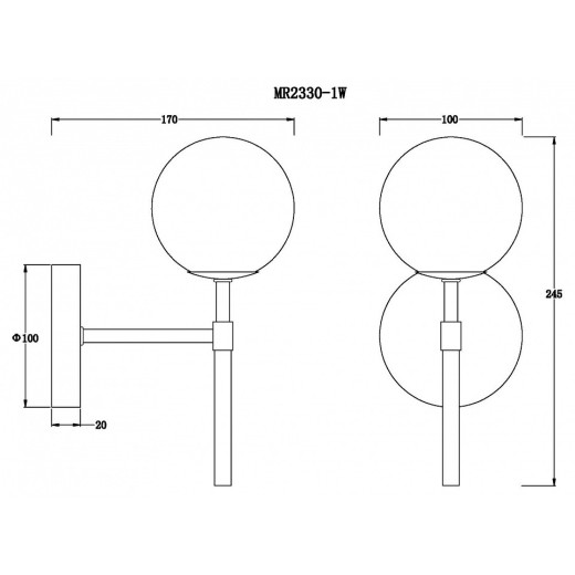Бра MyFar Robert MR2330-1W