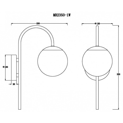 Бра MyFar Cassia MR2350-1W