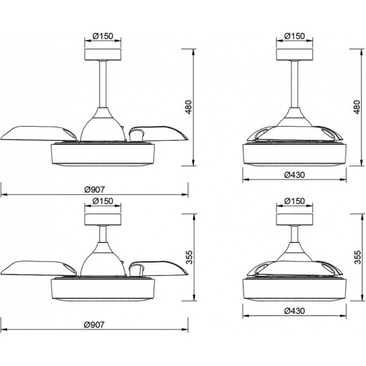Светильник с вентилятором Mantra (люстры-вентиляторы) Coin 8220