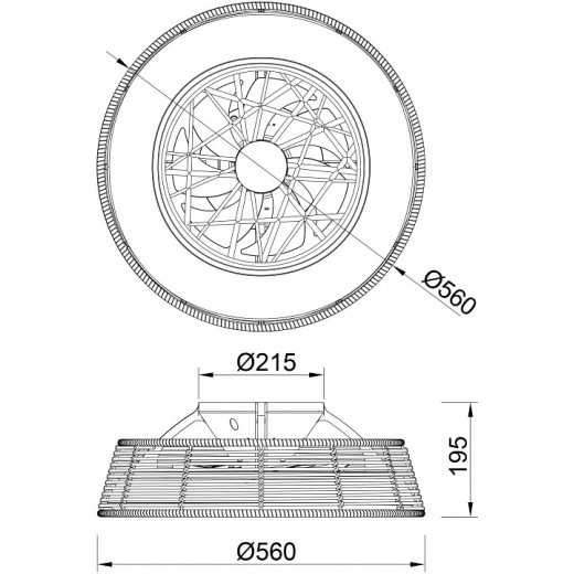 Светильник с вентилятором Mantra (люстры-вентиляторы) Indonesia 8225