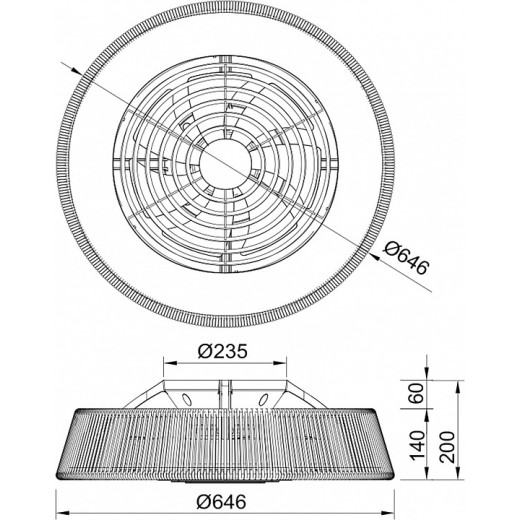 Светильник с вентилятором Mantra (люстры-вентиляторы) Polinesia 8227
