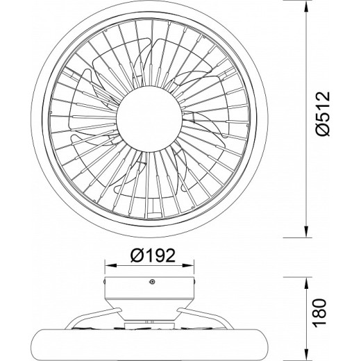 Светильник с вентилятором Mantra (люстры-вентиляторы) Turbo 8231