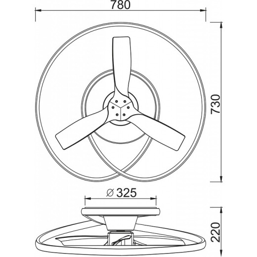 Светильник с вентилятором Mantra (люстры-вентиляторы) Ocean 8235