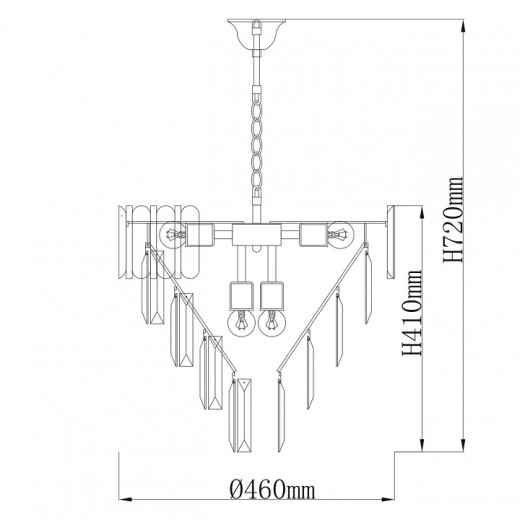 Подвесная люстра De City Бриз 35 111014308