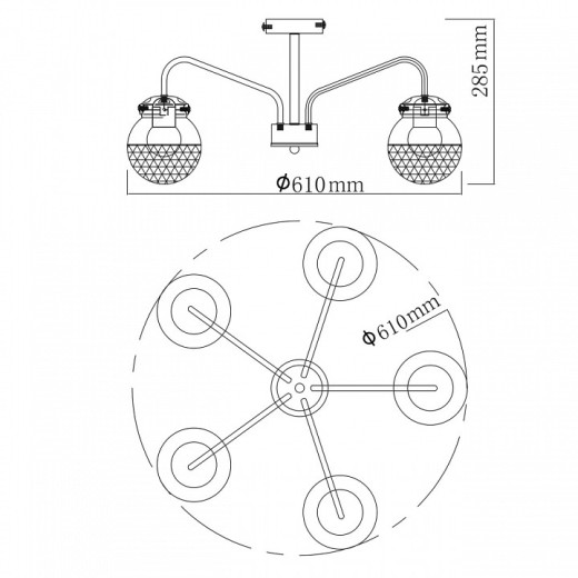 Потолочная люстра De City Вита 220012905