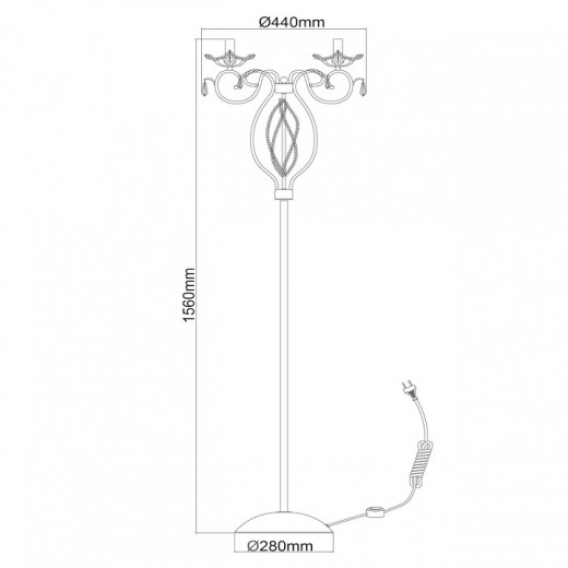 Торшер Chiaro Валенсия 3 299042303