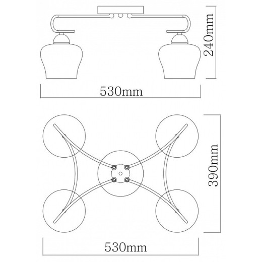 Потолочная люстра De City Альфа 324017704
