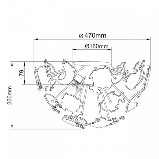 Потолочная люстра MW-Light Улыбка 11 365014605