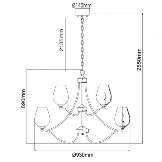 Подвесная люстра Chiaro Палермо 23 386016512