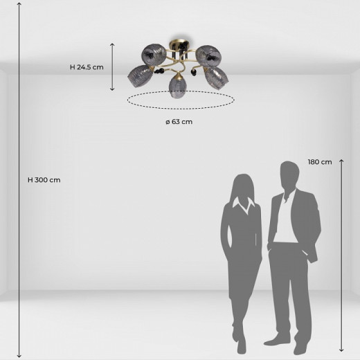 Люстра на штанге De City Клэр 4 463012505