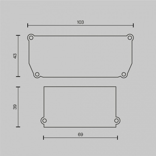 Заглушка для профиля Maytoni ALM012EC ALM012EC-SC-W