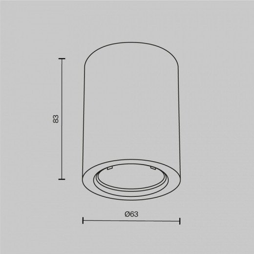 Накладной светильник Maytoni Conik gyps C001CL-GU10-W