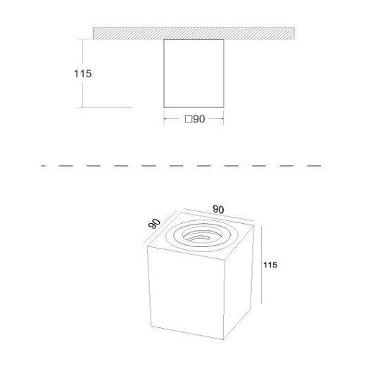 Накладной светильник Maytoni Atom C017CL-01W