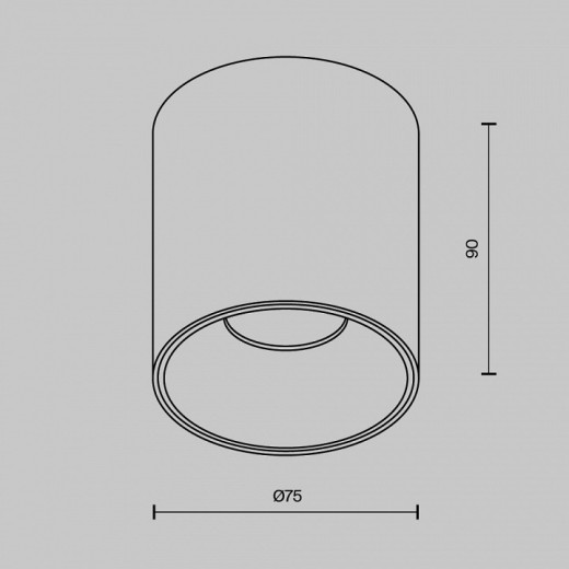 Накладной светильник Maytoni Alfa LED C064CL-12W4K-RD-WB