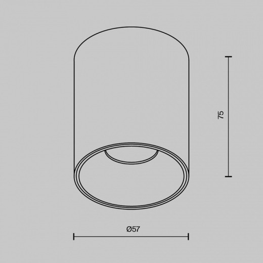 Накладной светильник Maytoni Alfa LED C064CL-8W2.7K-RD-B