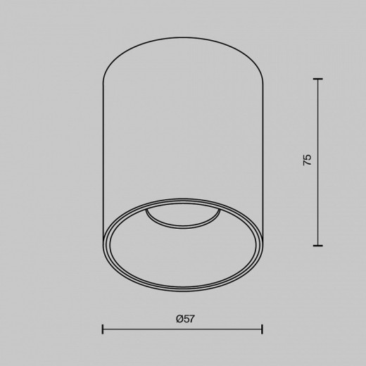 Накладной светильник Maytoni Alfa LED C064CL-8W4K-RD-WB