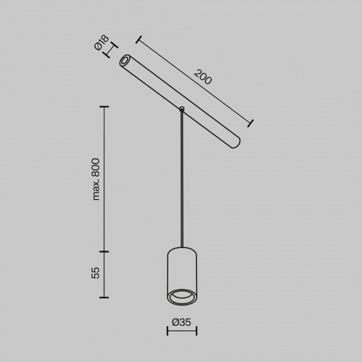 Модульный светильник Maytoni Focus LED C105PL-3W3-6K-B