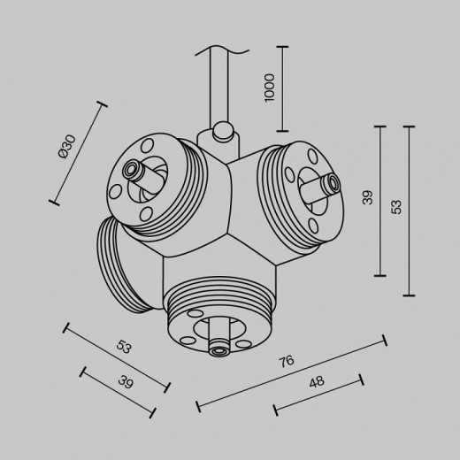 Токопровод угловой внутренний Maytoni  CA019L4C-P-B