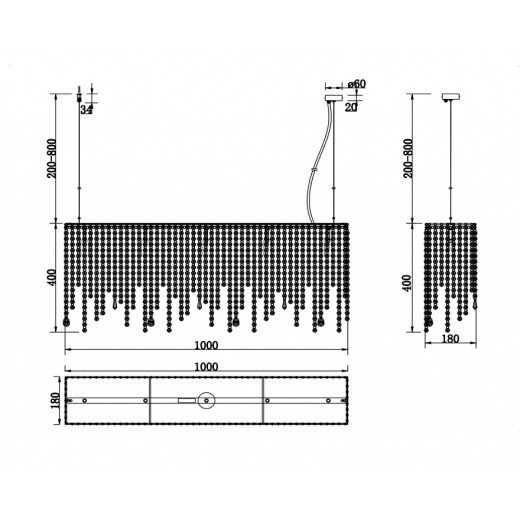 Подвесная люстра Maytoni Empress DIA002PL-05CH