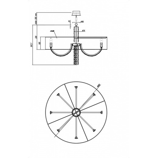 Подвесной светильник Maytoni Talento DIA008PL-08CH